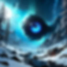 Artistic representation of Wisp Eye in a mystical landscape