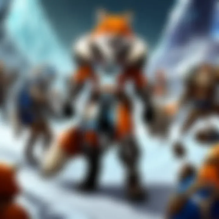 A vibrant community gathering celebrating the fox race within World of Warcraft.