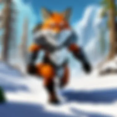 A beautifully illustrated scene depicting the fox race's lore-rich environment.