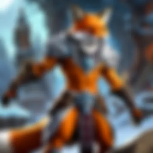 A stunning fox character from World of Warcraft showcasing its unique design and features.