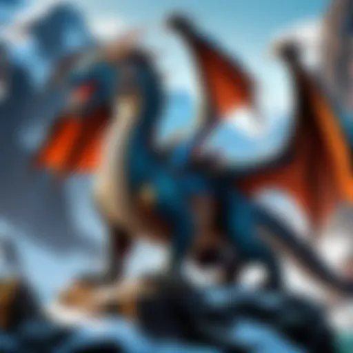 A stunning landscape of dragon fjords with majestic mountains and swirling mists