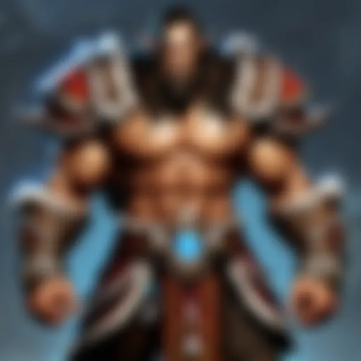 An iconic World of Warcraft hero in battle pose