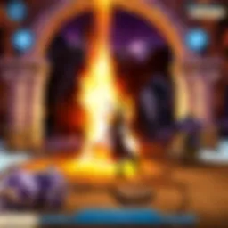 A detailed view of Warcraft Mobile's interface showcasing gameplay