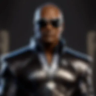 Symbolic Accessories in Morpheus Costume Close-up of symbolic accessories that enhance the Morpheus costume's thematic depth.