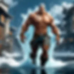 A character performing water walking in a Blizzard game