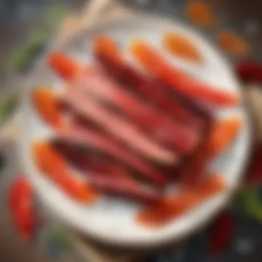 Nutritional chart showcasing the benefits of trout jerky