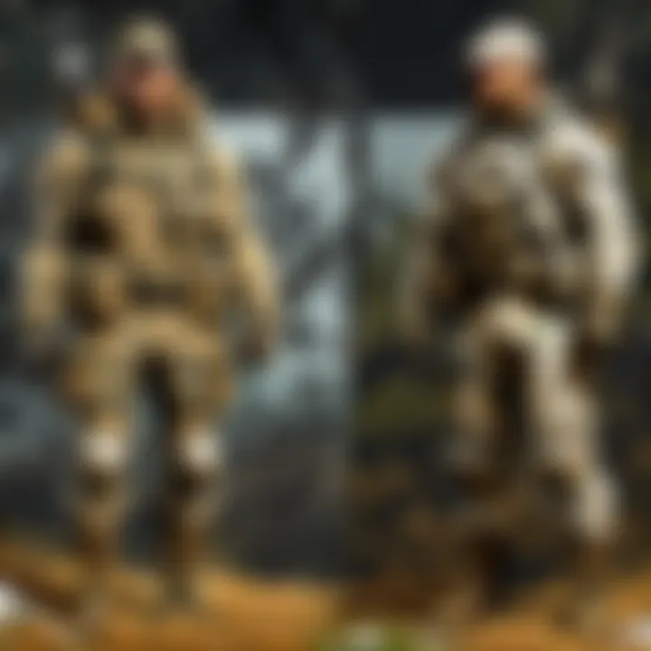 Comparison of different camouflage types