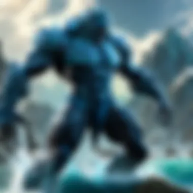 The Rise of the Water Elemental A mystical water elemental rising from a tranquil lake