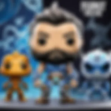 A vibrant display of exclusive Blizzard Funko Pops at a convention.
