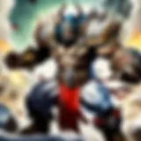A captivating artwork depicting a fierce WoW-themed battle in a TCG.
