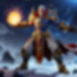 A mage casting a powerful spell in a dynamic environment