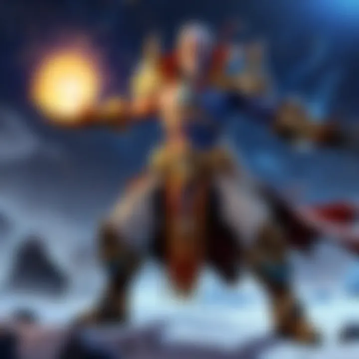A mage casting a powerful spell in a dynamic environment
