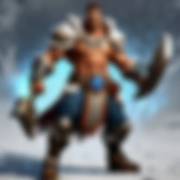 A warrior using a unique ability in battle