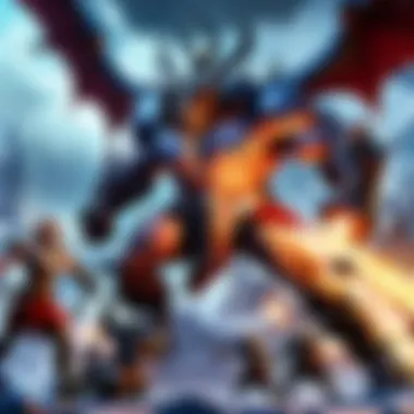 Epic Battle Scene in MMO RPG Game Epic Battle Scene in MMO RPG Game