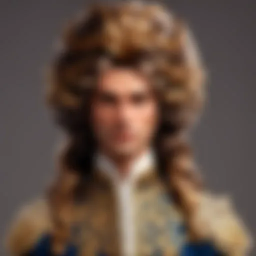 Exquisite Royal Wig with Intricate Designs