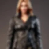 Exquisite Craftsmanship in Leather Jacket Elegant Leather Jacket with Intricate Details