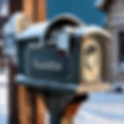 Mailbox with a weathered patina