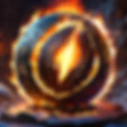 A mystical fire orb glowing in the dark, symbolizing ancient legends.