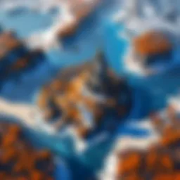 A breathtaking view of the Shadowlands landscape from above, showcasing the vibrant colors and detailed environment.