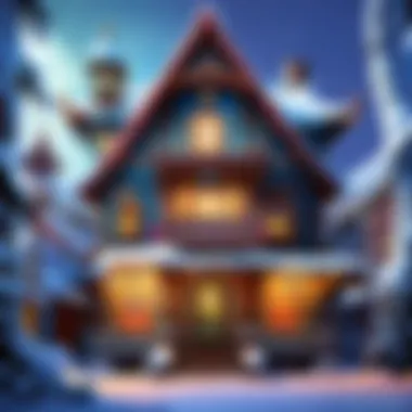 The exterior of the Funky Monkey Inn, capturing its whimsical architecture and inviting entrance.