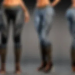 A close-up view showcasing the innovative fabric texture of Harla leggings.
