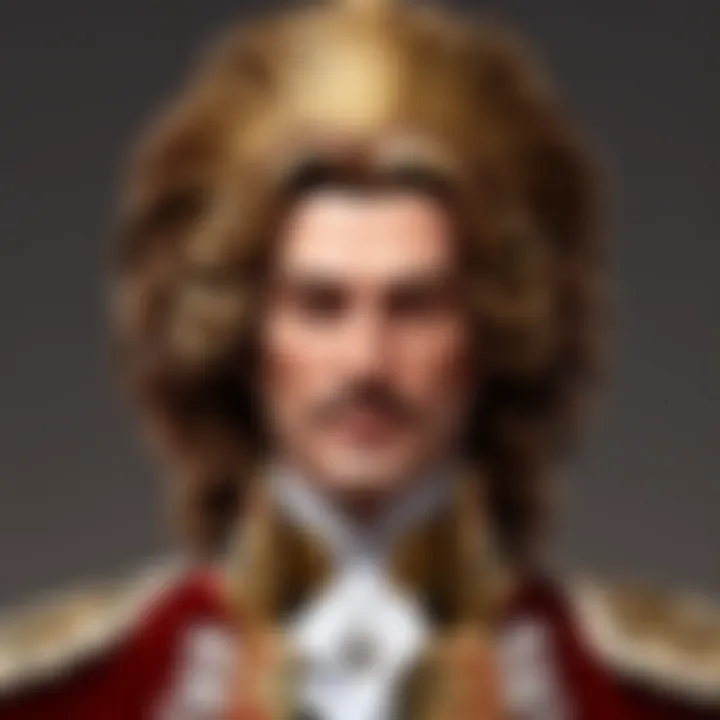 Historically-inspired King's Wig in Luxurious Fabric