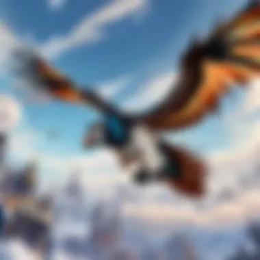 Player soaring through the skies of Shadowlands