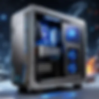 Modern Gaming PC Design A sleek prebuilt gaming PC showcasing modern design and RGB lighting.
