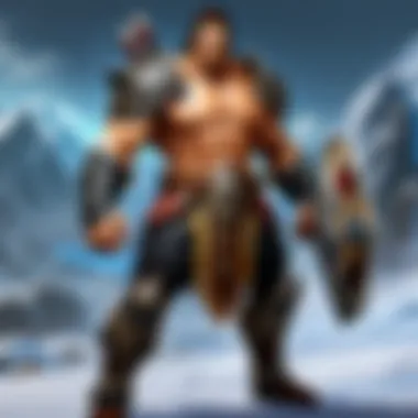 Warrior's Might A fierce warrior standing proudly with their sword raised