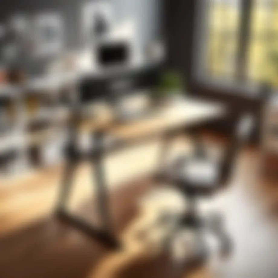 Modern workspace with IKEA Galant table