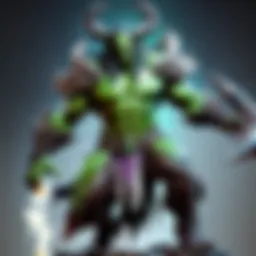 Illidan Stormrage statue showcasing intricate details