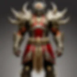 Detailed view of the Immortal King armor pieces