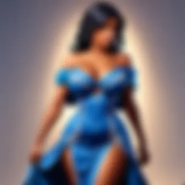 Modern Silhouette of Titties Dress Innovative silhouette of a contemporary titties dress