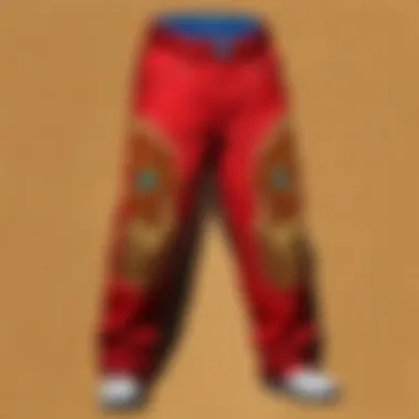 Artistic Embroidery on Earthbound Pants Intricate Embroidery on Earthbound Pants