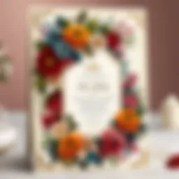 Elegant invitation card with floral design