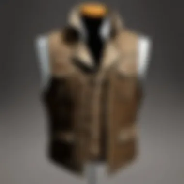 Simplicity Redefined: Linen Vest Styling Linen vest draped over a wooden chair in a minimalist setting
