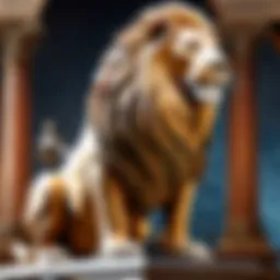 Sculpted Elegance of the Lion Statue