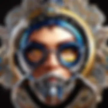 Intricate Craftsmanship of Bling Eyepatches A close-up of a luxurious bling eyepatch featuring intricate patterns and materials.