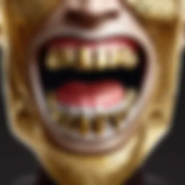 Exquisite Gold Tooth Design for Cosmetic Enhancement Luxurious Gold Tooth Design