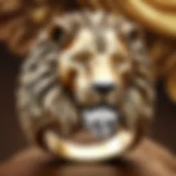 Majestic lion ring with intricate details