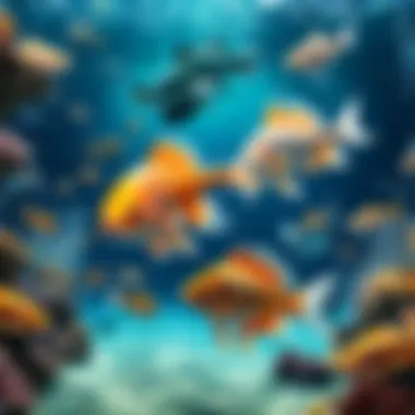 Majestic Underwater Ballet of Fish Majestic underwater ballet of fish