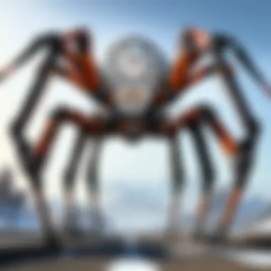 Robotic Applications of the Mechanical Spider An illustration of a mechanical spider used in a robotic application, highlighting its functionality.