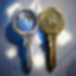 An intricate design of merc keys in a fantasy setting