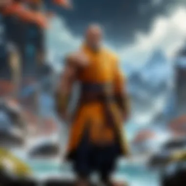Monk Meditating by Waterfall