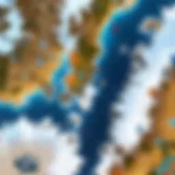 A detailed map showcasing various regions in a Blizzard game
