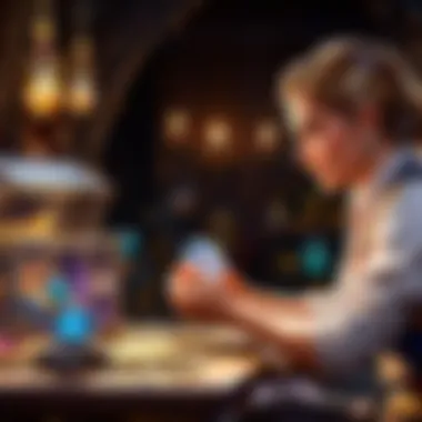 Jeweler Analyzing a Gem A close-up of a jeweler examining a precious gem with care