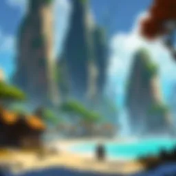 A mystical landscape of Outland showcasing floating islands