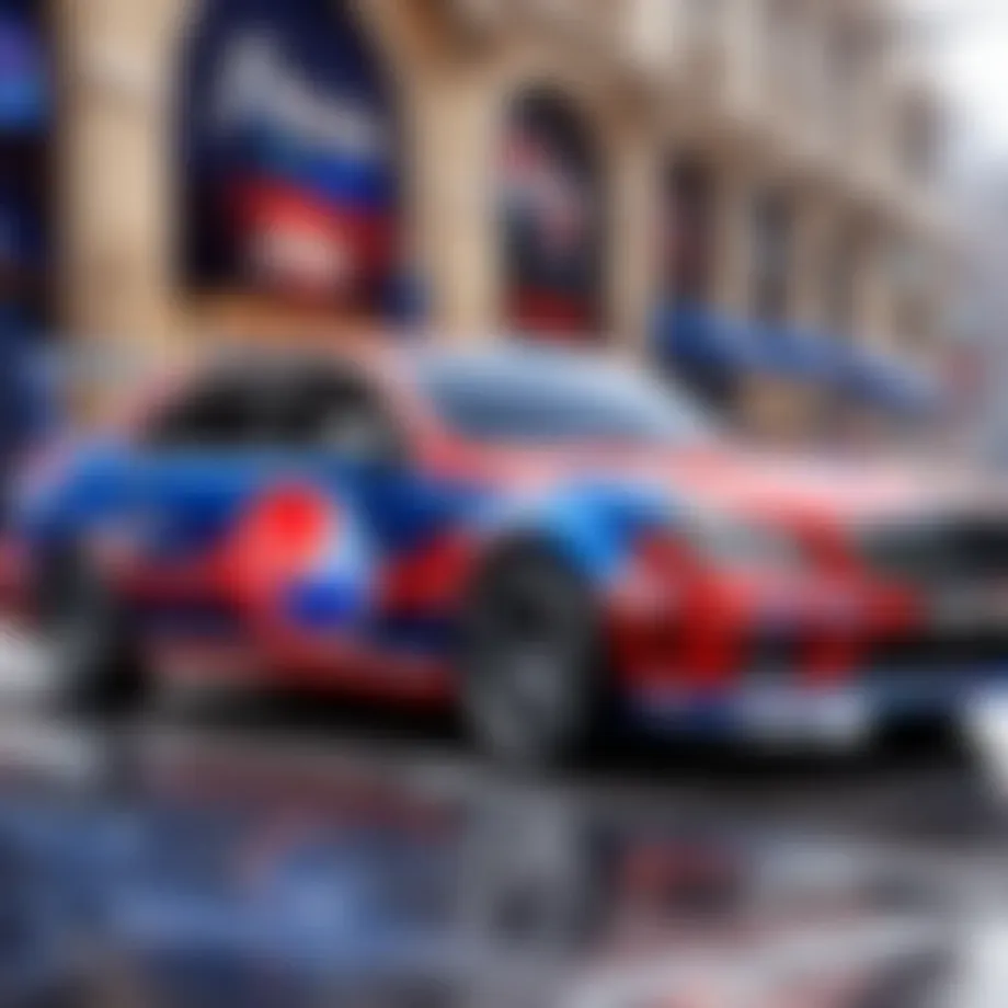 Pepsi sticker on sleek car