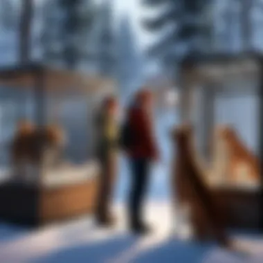 Heartwarming Moment of Pet Owner Engaging with Beloved Pet in Enclosed Setting Pet Owner Interacting and Bonding with Pet in Cage