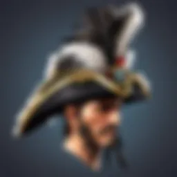 Pirate Hat with Feather Plume